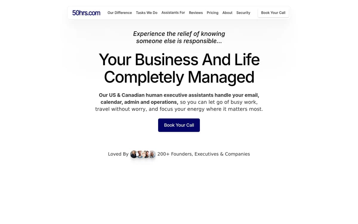 50hrs.com screenshot 1