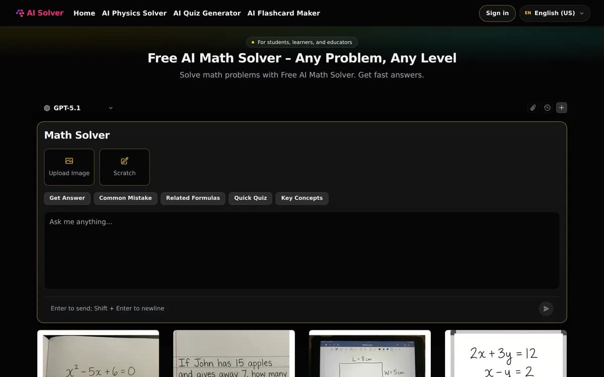 Free AI Math Solver – Any Problem, Any Level screenshot 1