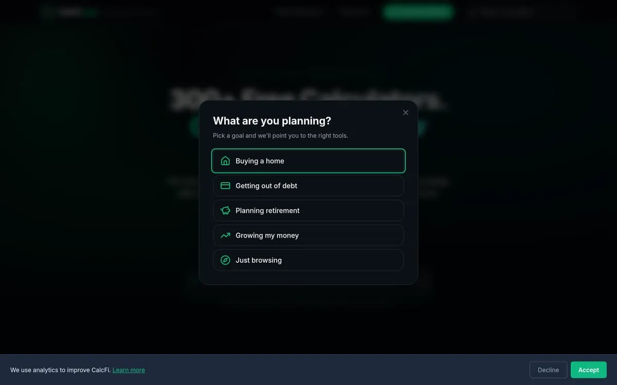 CalcFi screenshot 1