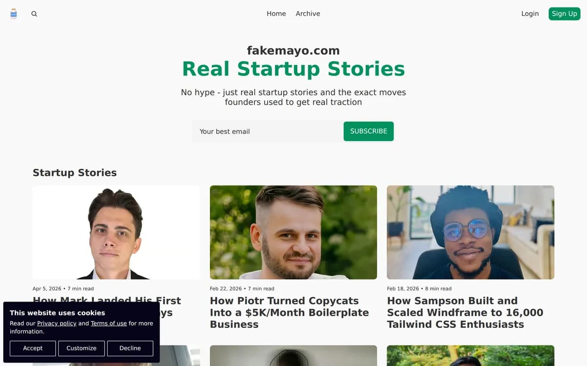 Fake Mayo Growth Stories screenshot 1
