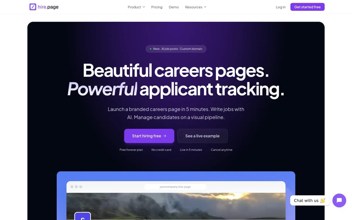 hire.page screenshot 1
