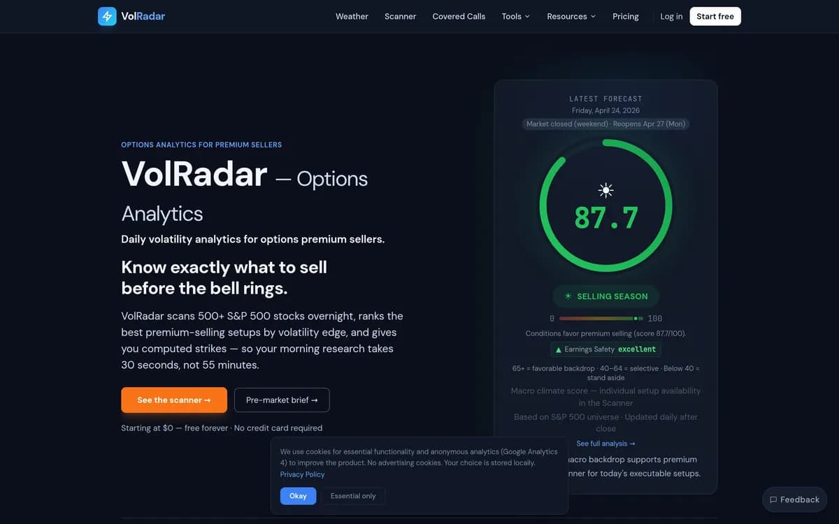 VolRadar screenshot 1