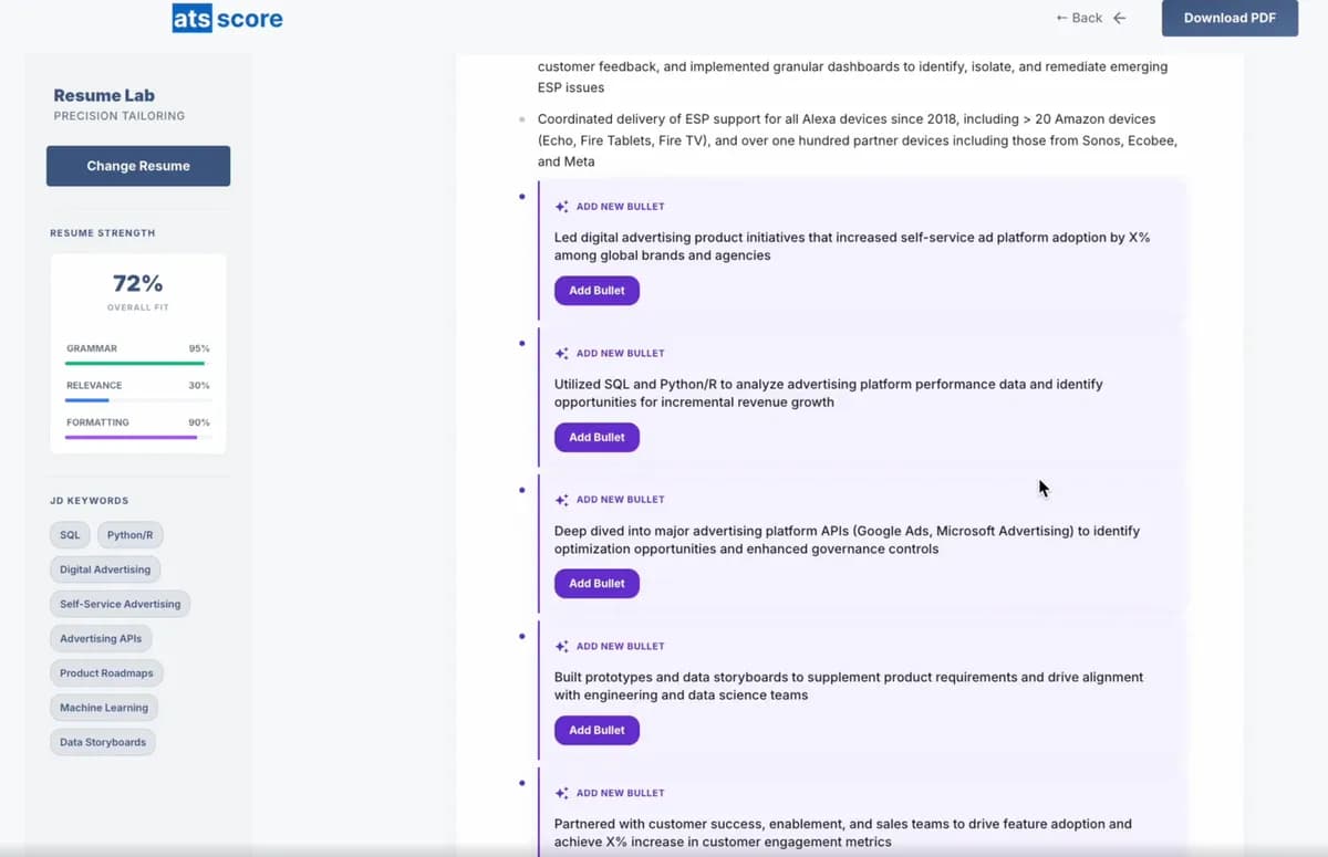ATSScores screenshot 2