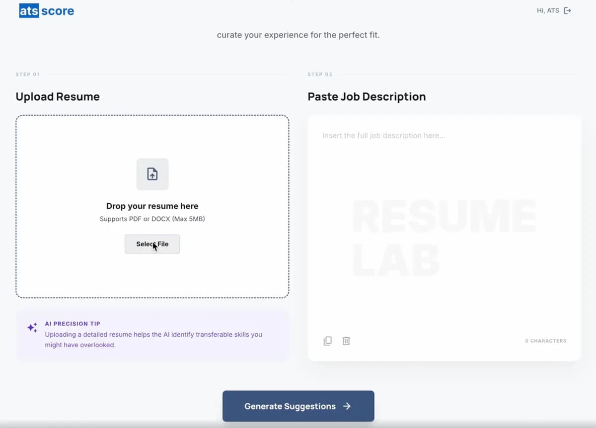 ATSScores screenshot 1