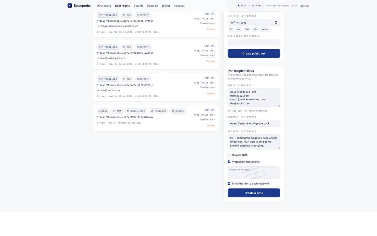 Beamprobe screenshot 5