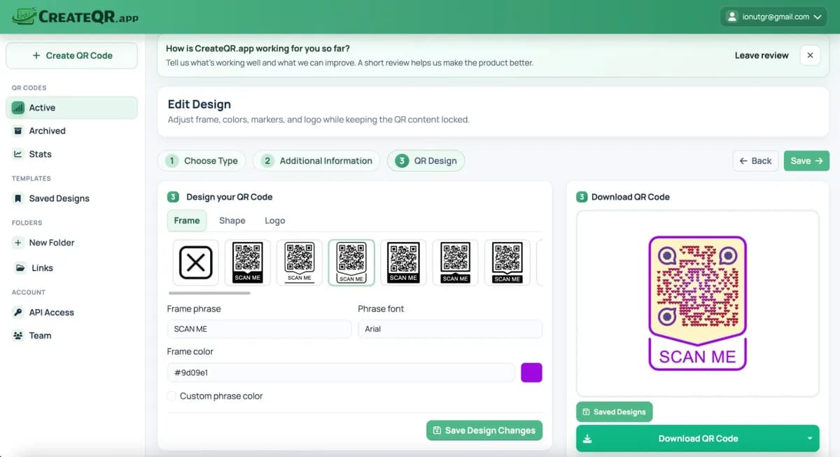 CreateQR screenshot 3