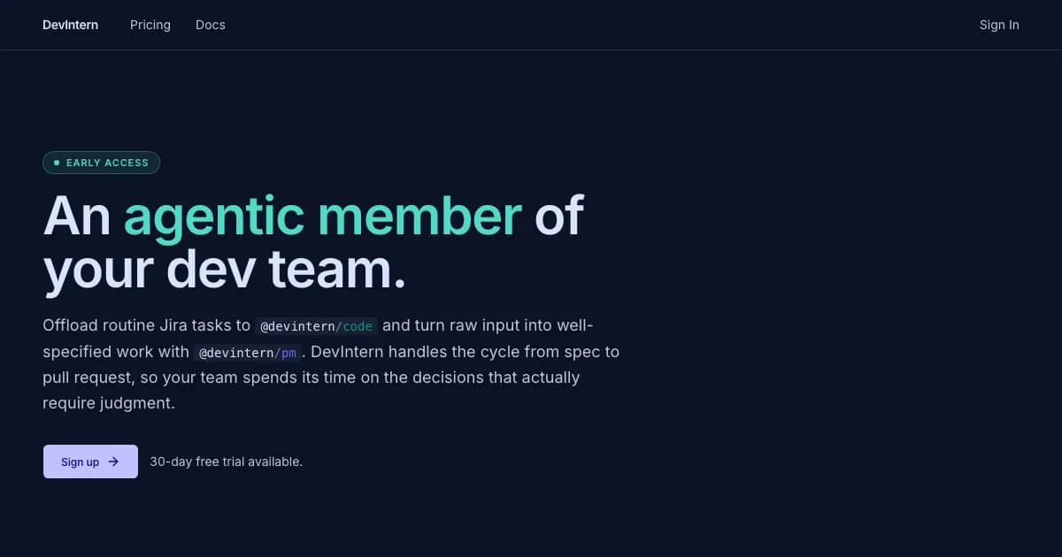 devintern screenshot 1