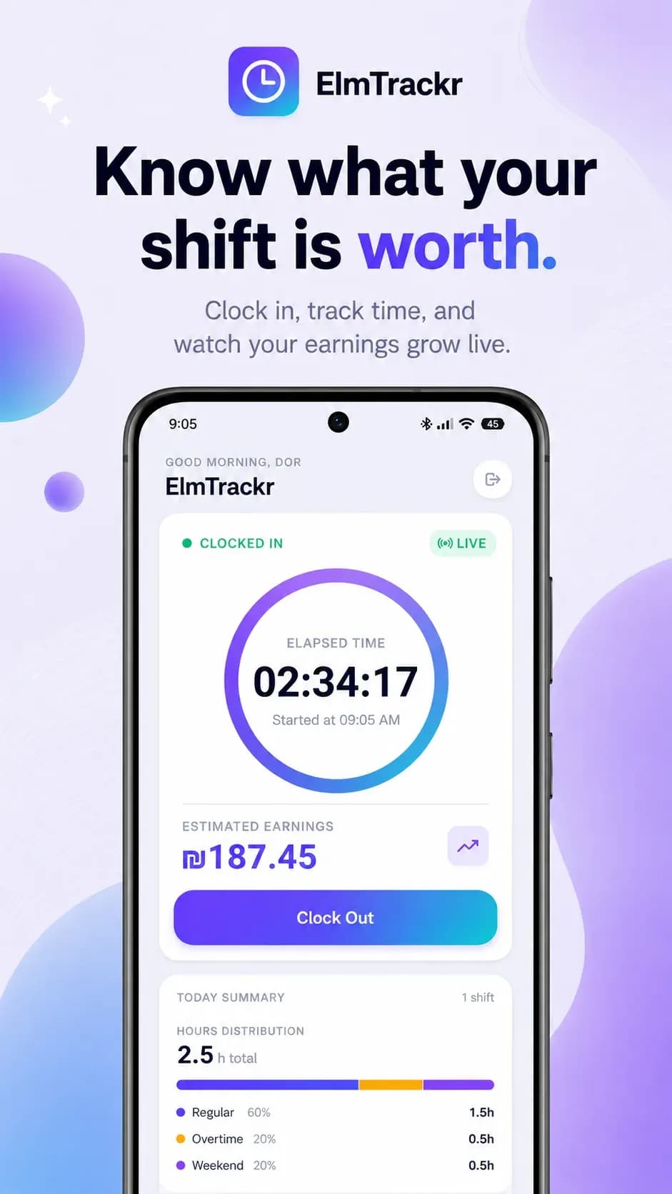 Elmtrackr screenshot 2