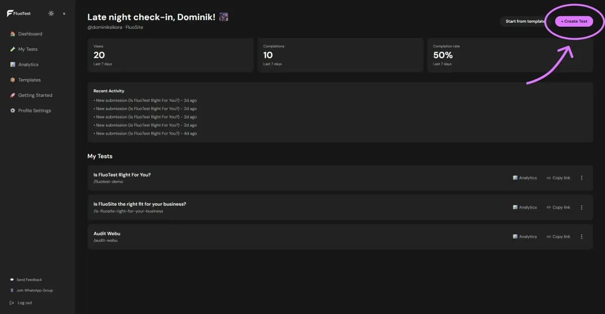 FluoTest screenshot 2