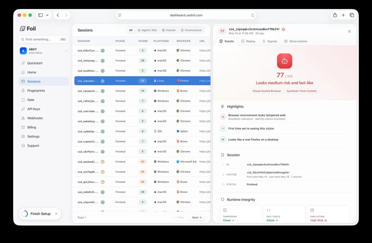 Foil screenshot 2