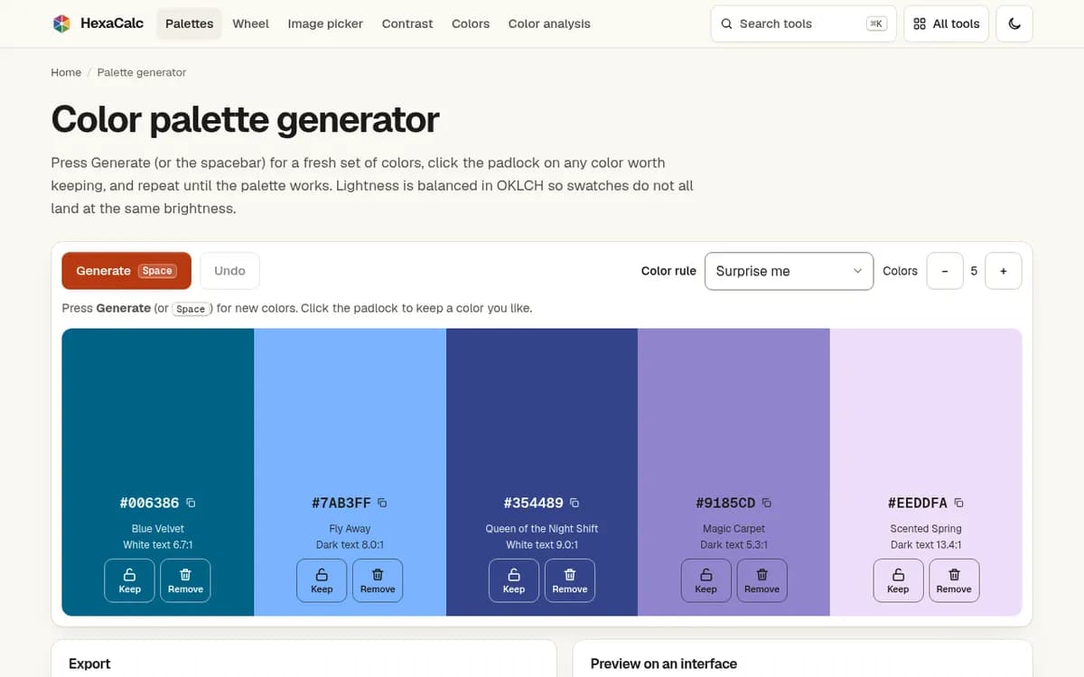 HexaCalc screenshot 2