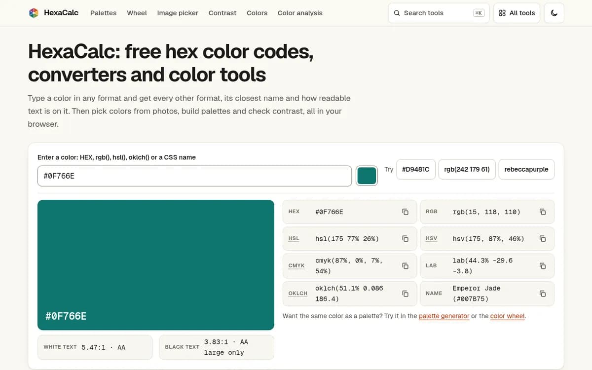HexaCalc screenshot 1