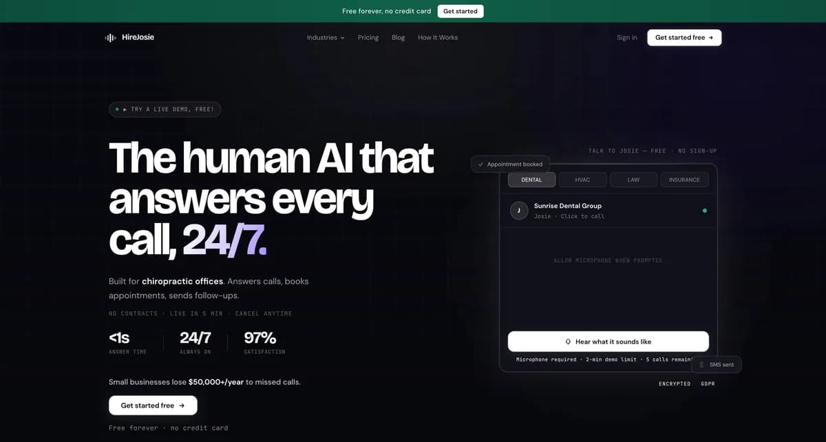HireJosie screenshot 1
