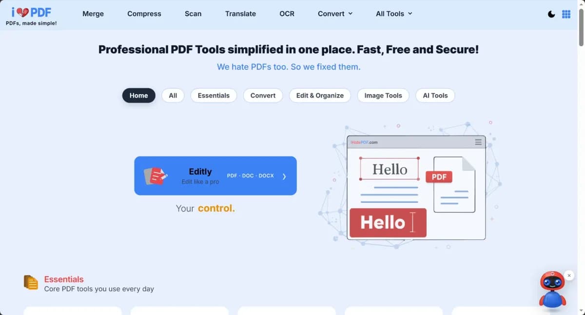 iHatePDF screenshot 2