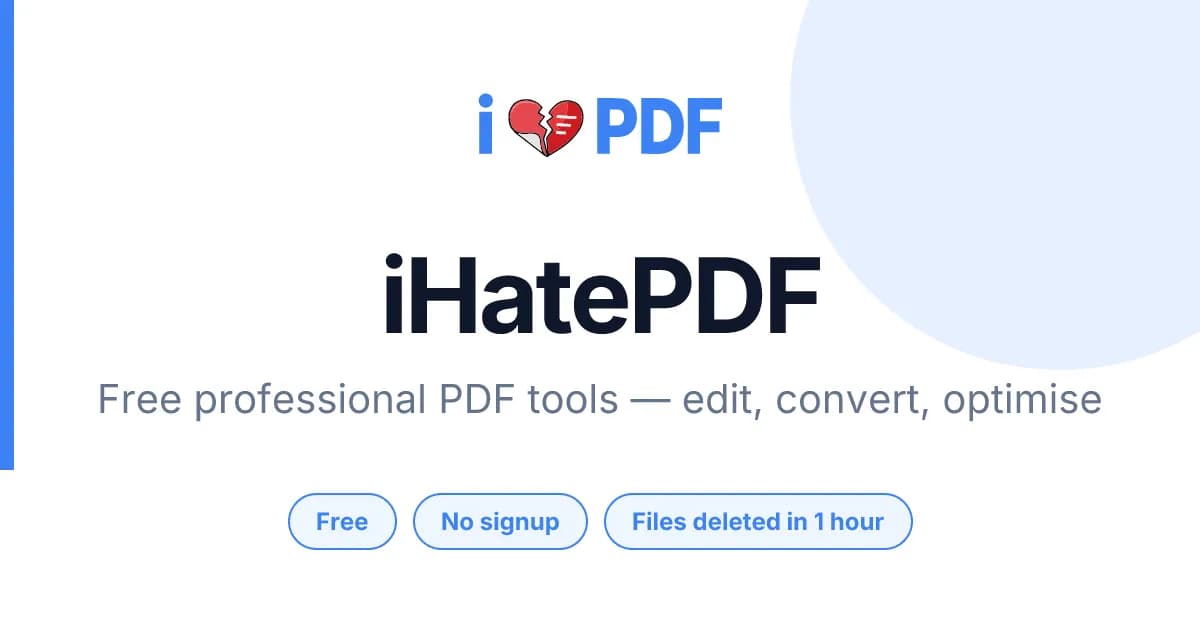 iHatePDF screenshot 1