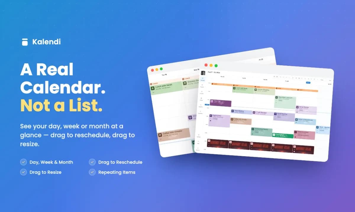 Kalendi screenshot 2