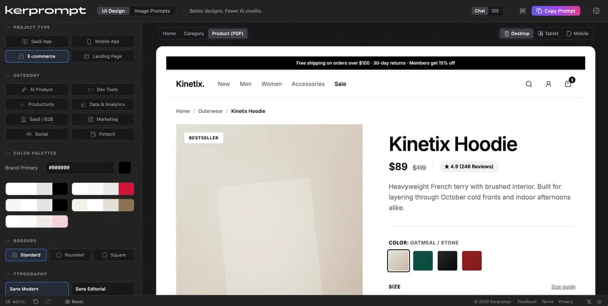 Kerprompt screenshot 3