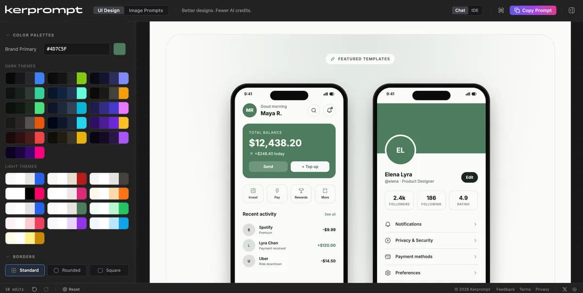 Kerprompt screenshot 2