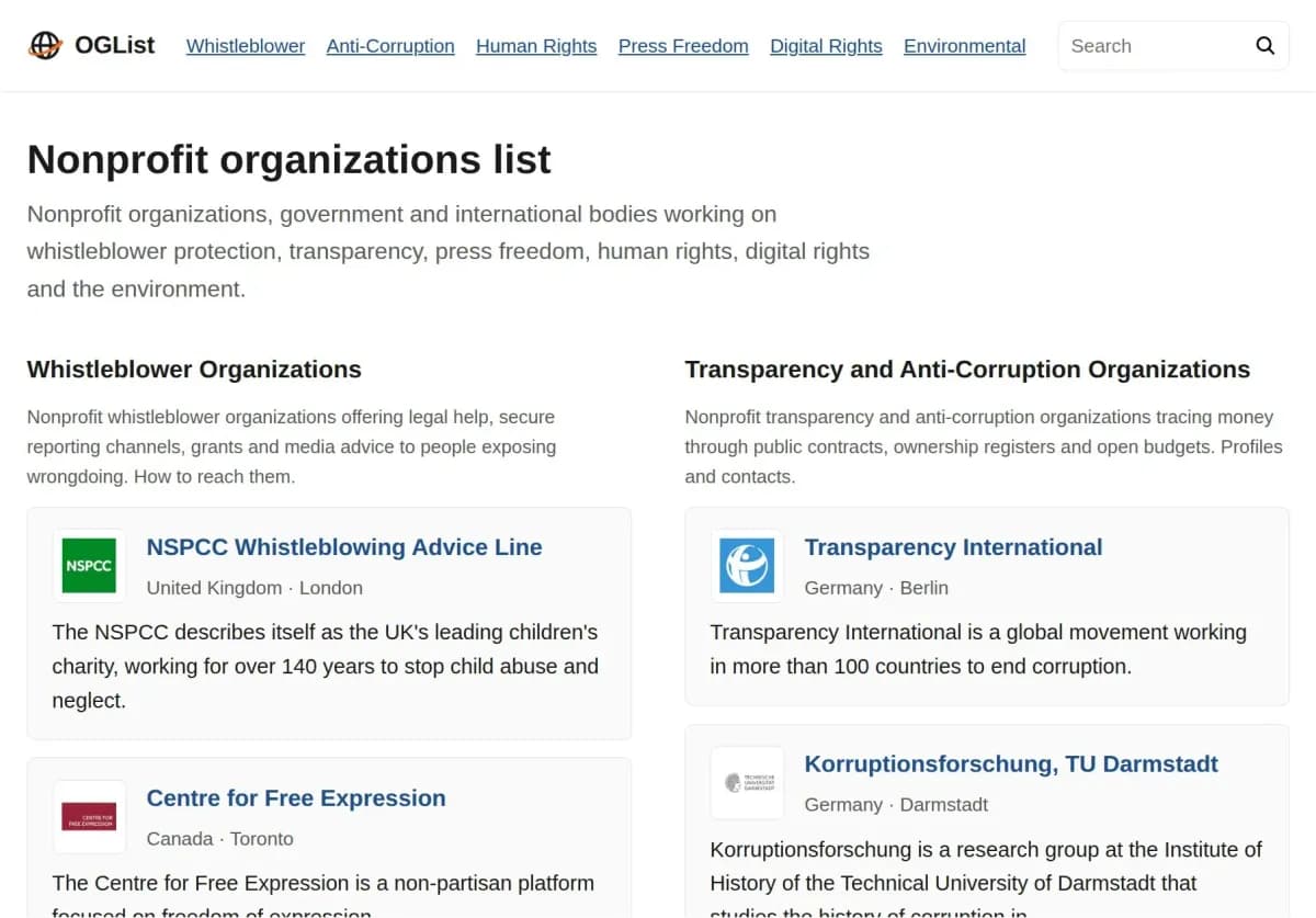 OGList screenshot 1