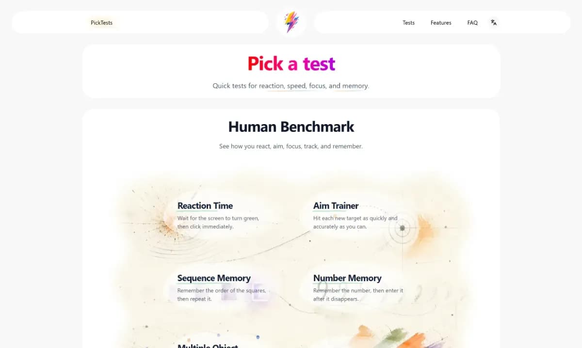 PickTests screenshot 1