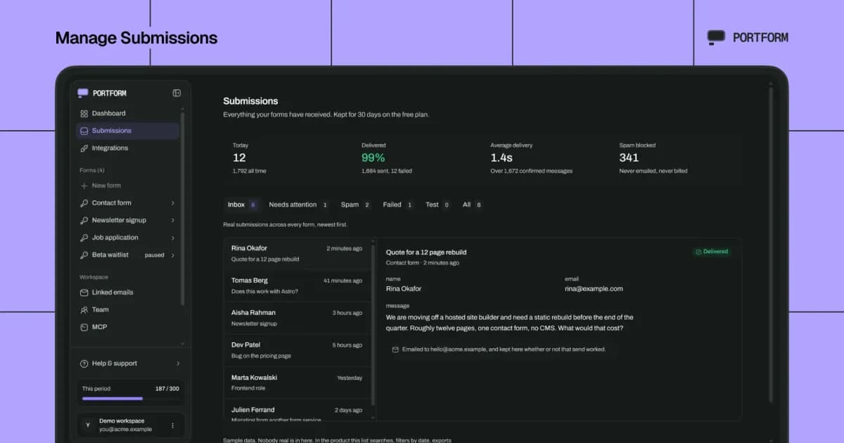 PortForm screenshot 2