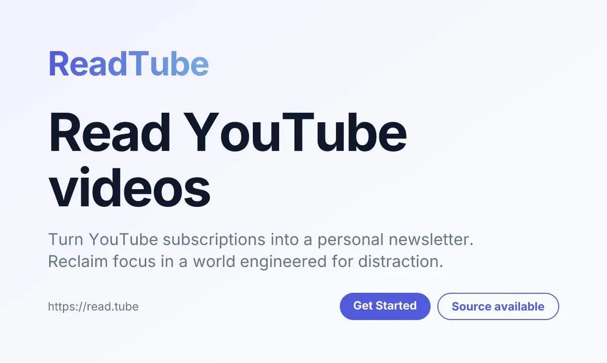 ReadTube screenshot 1