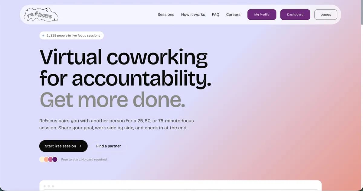 Refocus screenshot 1