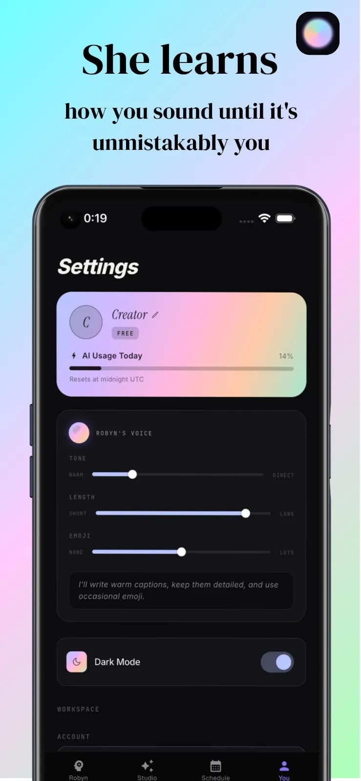 Robyn screenshot 3