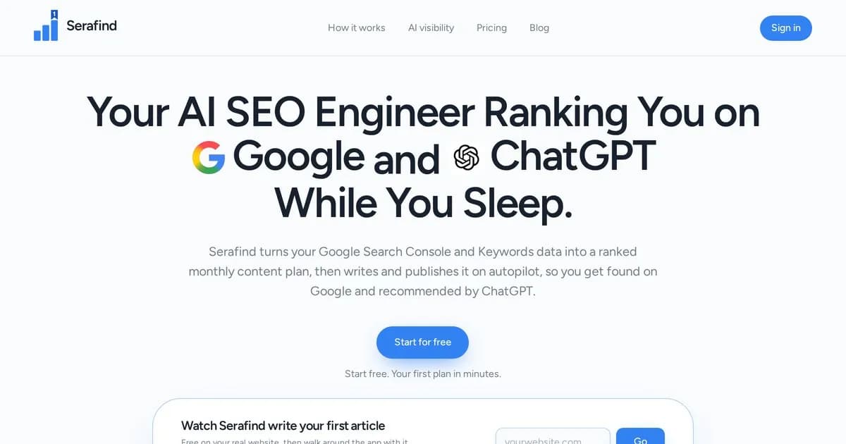 Serafind screenshot 1