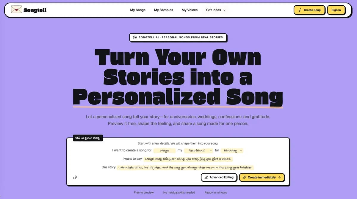 Songtell screenshot 1