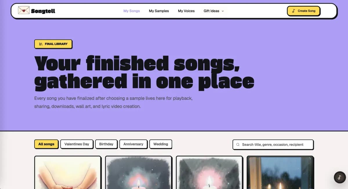Songtell screenshot 2