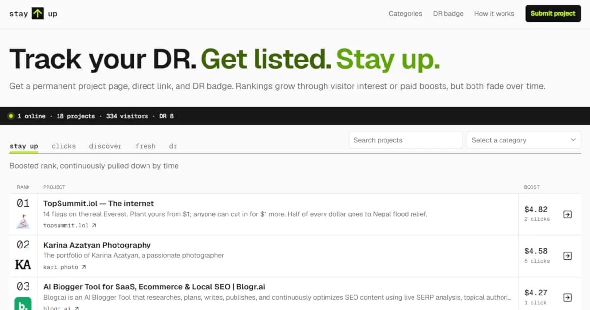 Stay Up screenshot 1