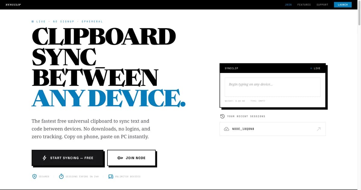 SyncClip screenshot 1