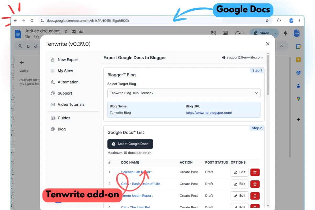 Tenwrite screenshot 2