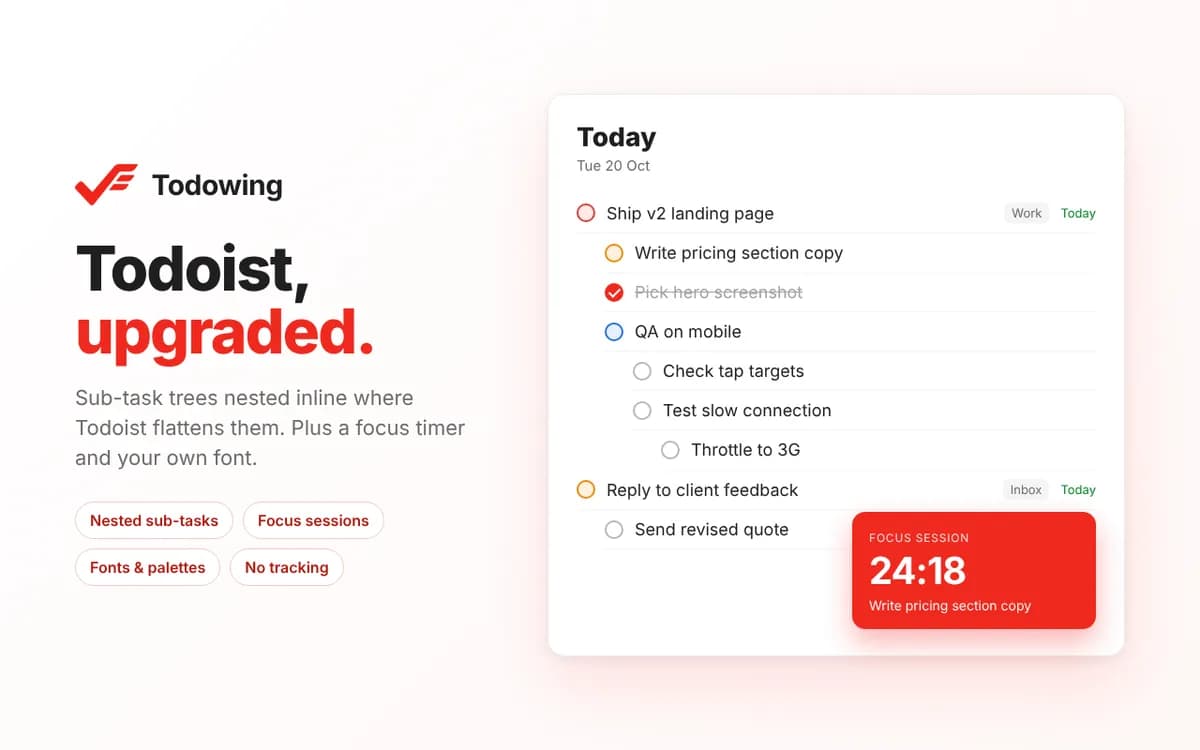 Todowing screenshot 1
