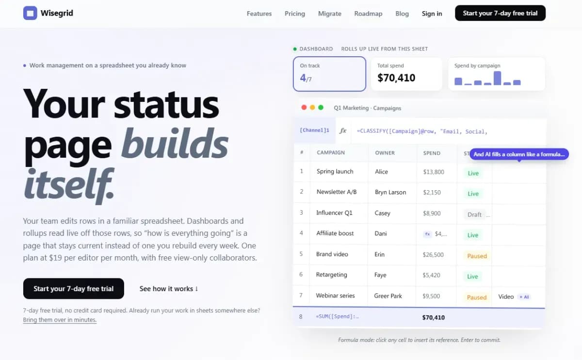 Wisegrid screenshot 2