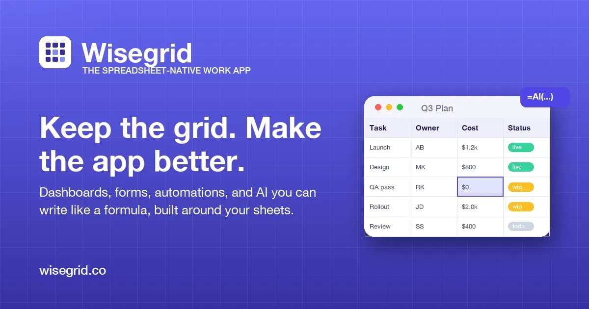 Wisegrid screenshot 1